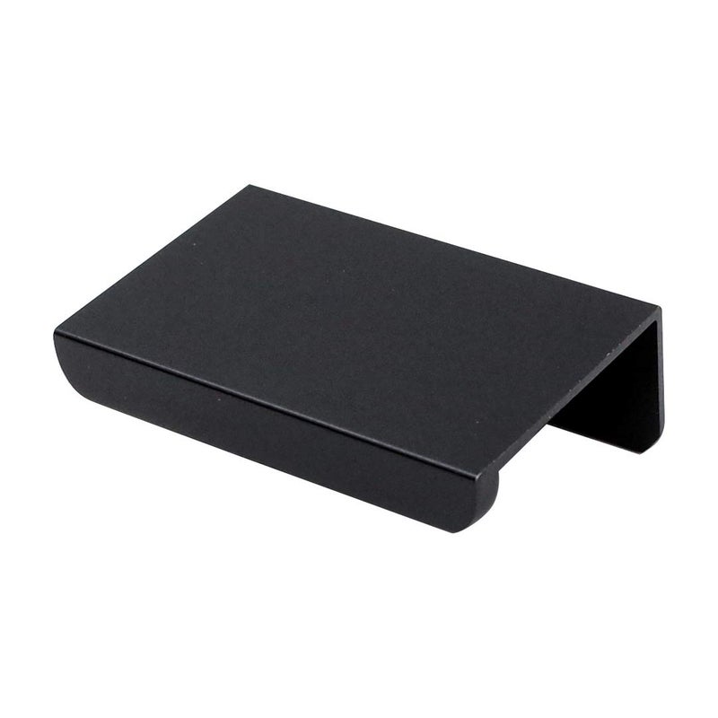 Jetland Cabinets Drawers Edge Pulls - 12-Pack, 2" Overall Length, Black, Concealed Tab Pulls for Kitchen Garage Cabinet Drawers, PW5018B51L - Image 1